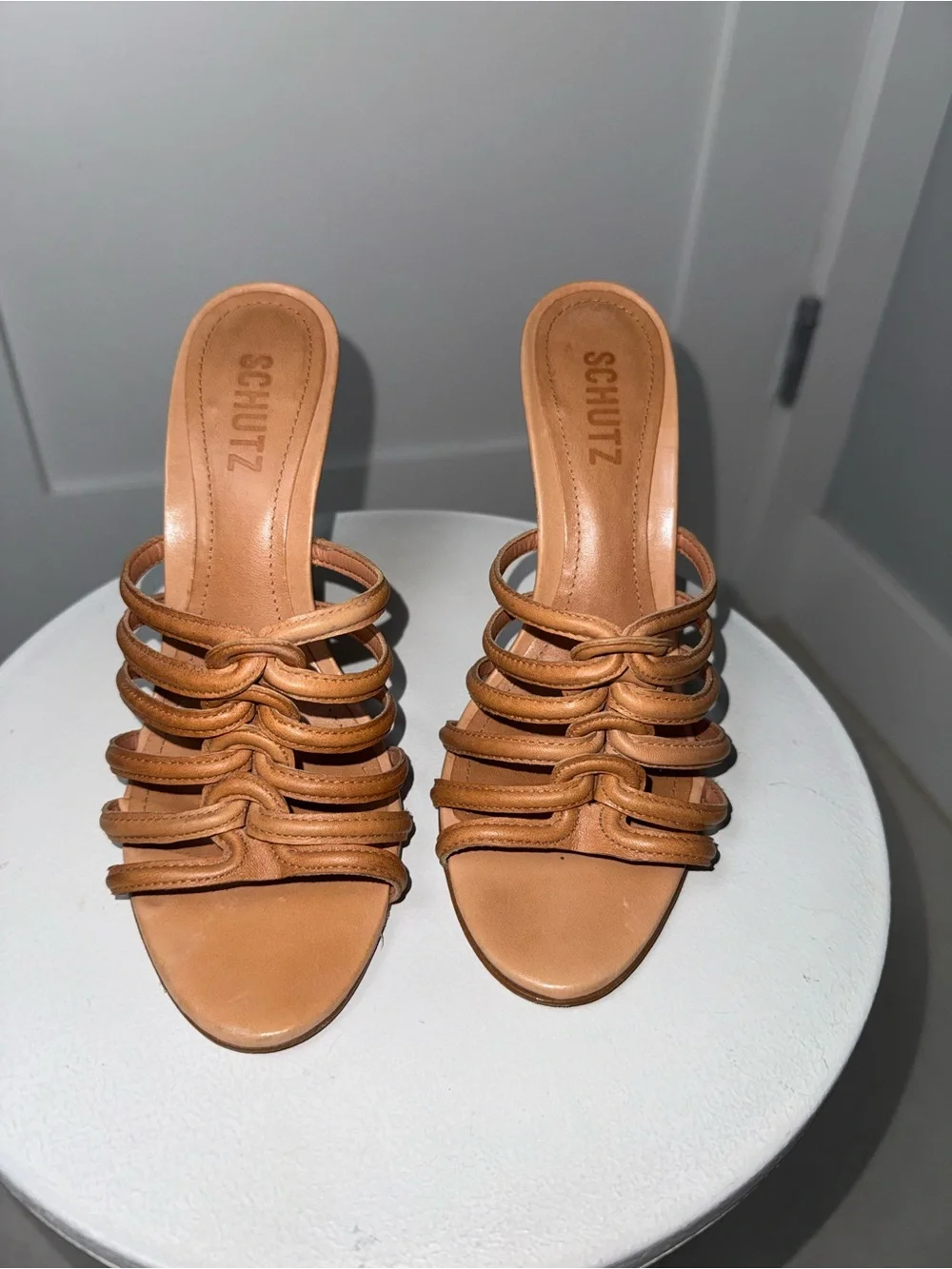 Schutz Octavia Slip On Woven Wedge Sandals/ Size 7.5